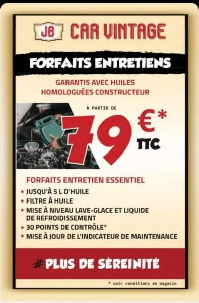 Vos forfaits entretiens chez JB car vintage 