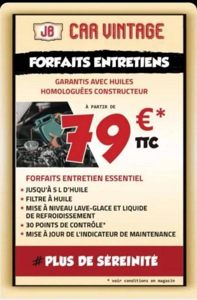 Vos forfaits entretiens chez JB car vintage 